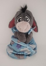 Disney Parks Babies Baby Eeyore In Blanket 10" Plush Winnie The Pooh Wrap