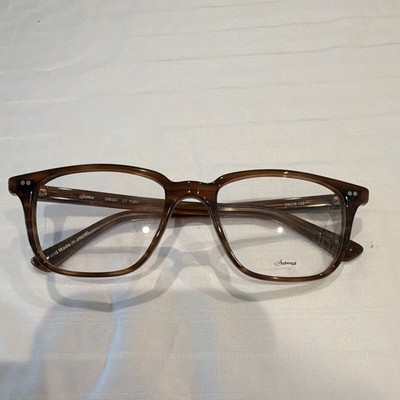 Sama DIEGO Brown Tortoise Shell Plastic Full Rim Eyeglasses 53-18-145