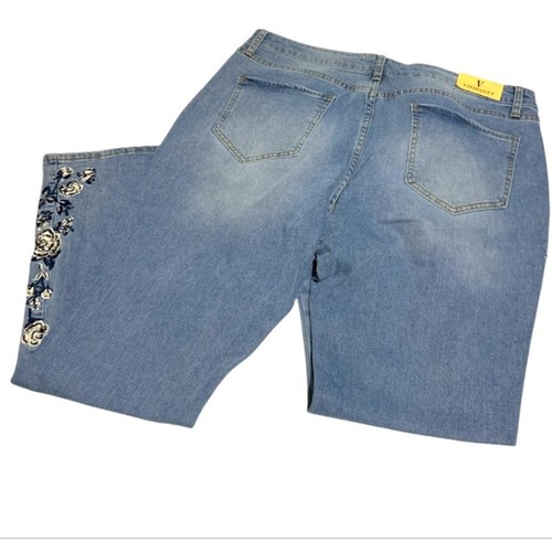 VIPHoney Denim Jeans Flare Leg bestickt Gr. 3XL - Bild 4 von 5