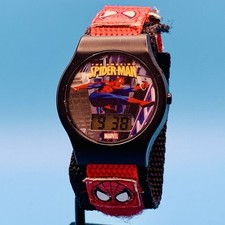 MARVEL SPIDER-MAN By MZB 2010 Kid Youth Digital Wristwatch Nylon Strap Working