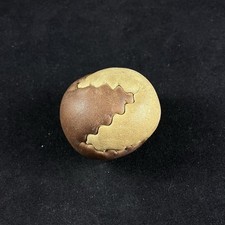 Vintage Hacky Sack Footbag 2 Panel Unbranded Leather Hand Stitched USED 90's