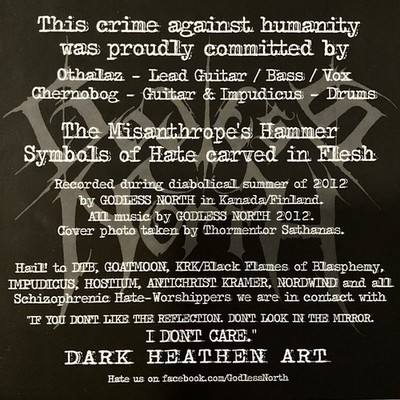 Goatmoon / Godless North - Split 7” EP 2013 Darker Than Black