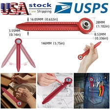 Woodworking Scribe Gauge Hole Ruler Compass Precision Marking Measurement Tool