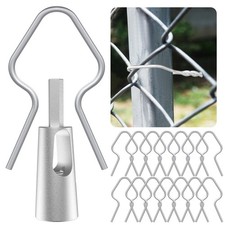200 Pcs T Post Clips Kit, Metal Wire Fence Clip 1 Drill Chuck, Galvanized St...