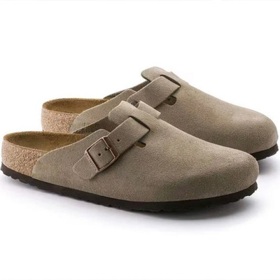 #ad Birkenstock Boston Suede Leather Soft Footbed Unisex Clog Taupe Casual Shoes $75.00