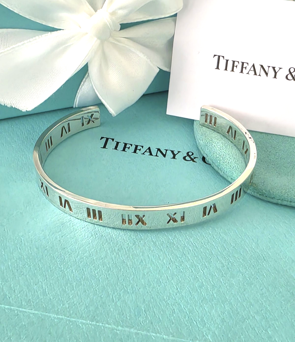 Tiffany & Co Silver Atlas Pierced Cutout Stencil Roman Numeral 7.5