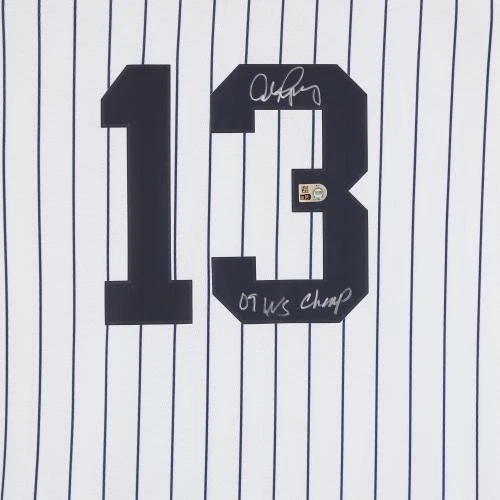 Alex Rodriguez New York Yankees Signed White Nike Replica Jersey w/WS Champ Insc - Image 4 of 4