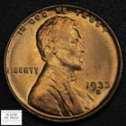 1933 D RED Lincoln Wheat Copper Cent 1C (MS BU RD)