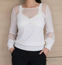 Guess Bluse M/L 38/40 Shirt weiß Top Sommer ...