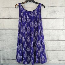 Maeve Anthropologie XS Purple Floral Silk Tank Dress Polyester Lined L738