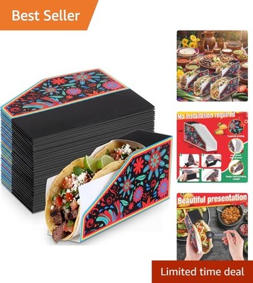 Celebration-Ready 25 Pack Taco Holders - Fun, Quick & Easy Cleanup for Parties