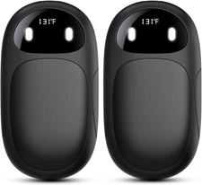 Hand Warmers Rechargeable 2 Pack, AI Smart Chips 20Hrs Long Safe Small, Black 