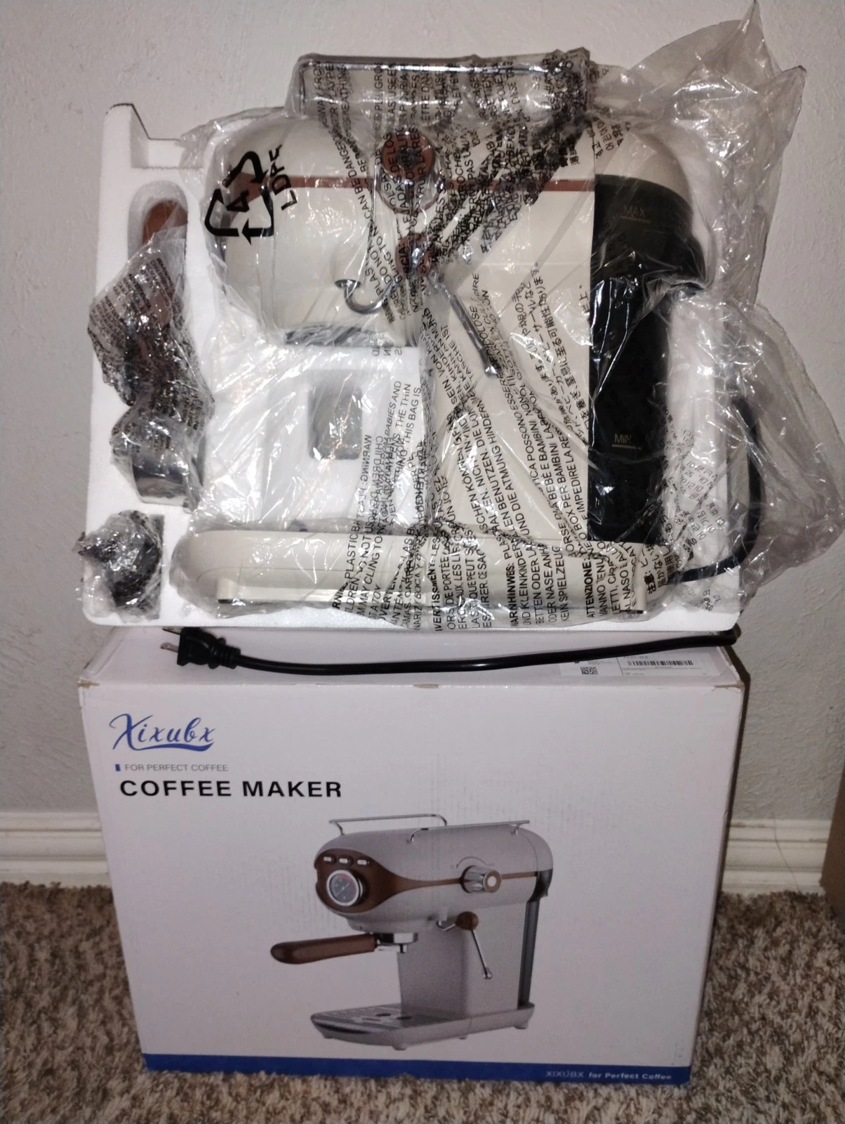 Espresso Machine 20 Bar with Milk Frother, Stainless Steel Coffee Maker