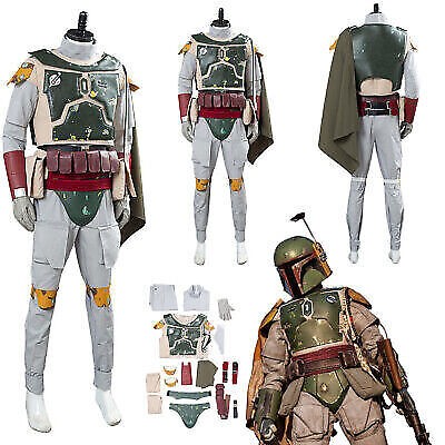 Star Wars The Mandalorian Boba Fett Cosplay CostumeHalloween Cape Cloak Full Set