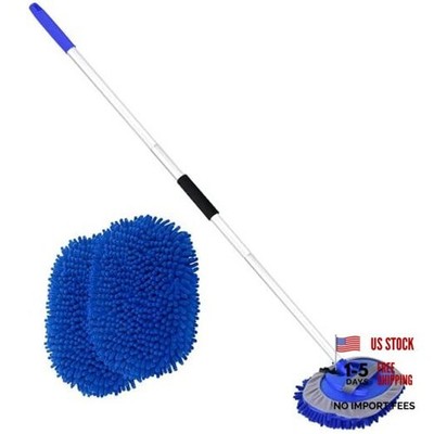 62'' Car Wash Brush with Long Handle and Car Wash Brush Microfiber Car Blue