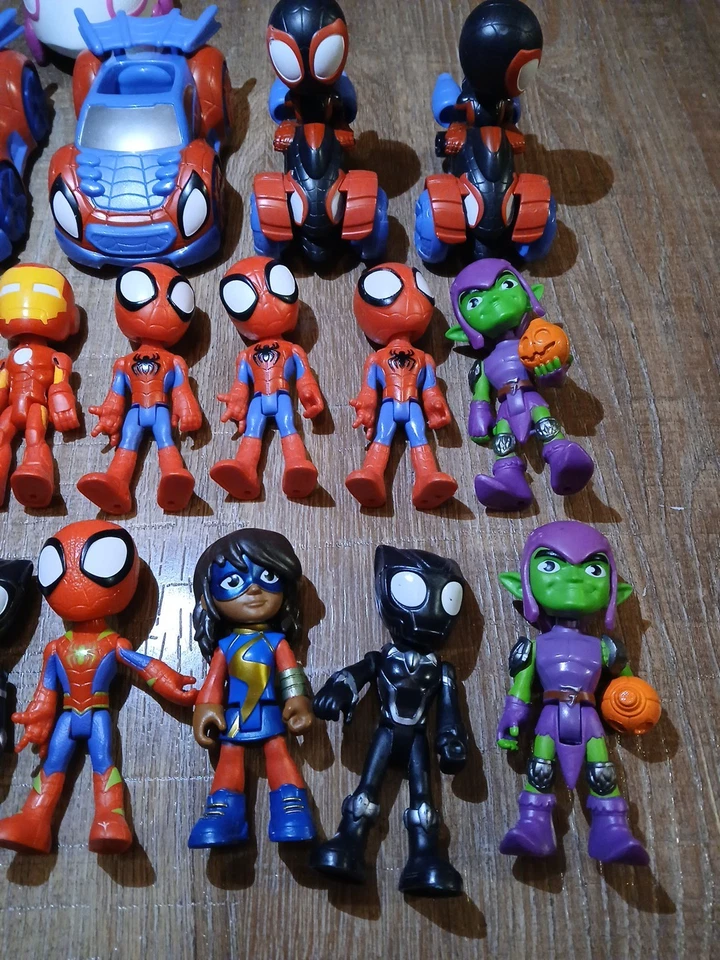 Spidey And Friends Marvel Lot Figure Green Goblin Black Panther Iron Man Gwen - Image 4 of 4