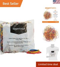 Versatile 0.5 lb Assorted Rubber Bands in Vibrant Colors for Organization