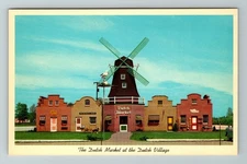Holland MI-Michigan, Dutch Market Place, Dutch Village, Vintage Postcard