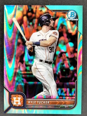 2022 Bowman Chrome - Kyle Tucker #40 Aqua Raywave Refractor /199
