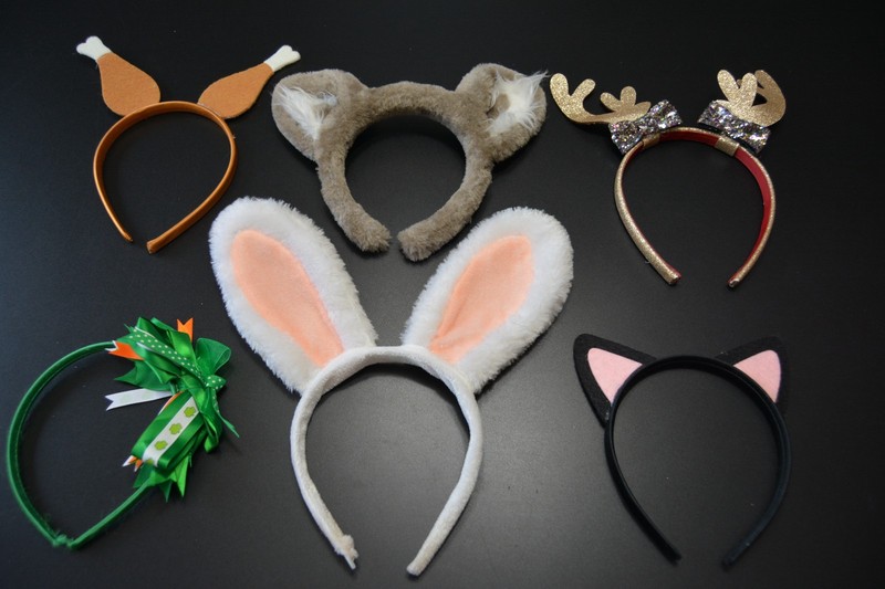 Lot of 6 Girl's/Women's Holiday/Animal Headbands - Easter, Christmas, Halloween