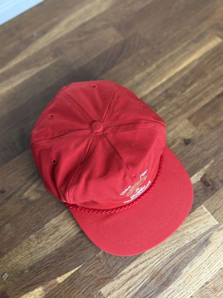 Gorra de golf vintage Oak Tree National 1989 PGA Championship cuerda roja Oklahoma Foto 3 de 4