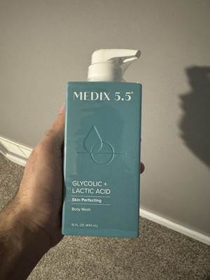 MEDIX 5.5 - GLYCOLIC + LACTIC ACID Exfoliating Skin Perfecting Body Wash 15oz