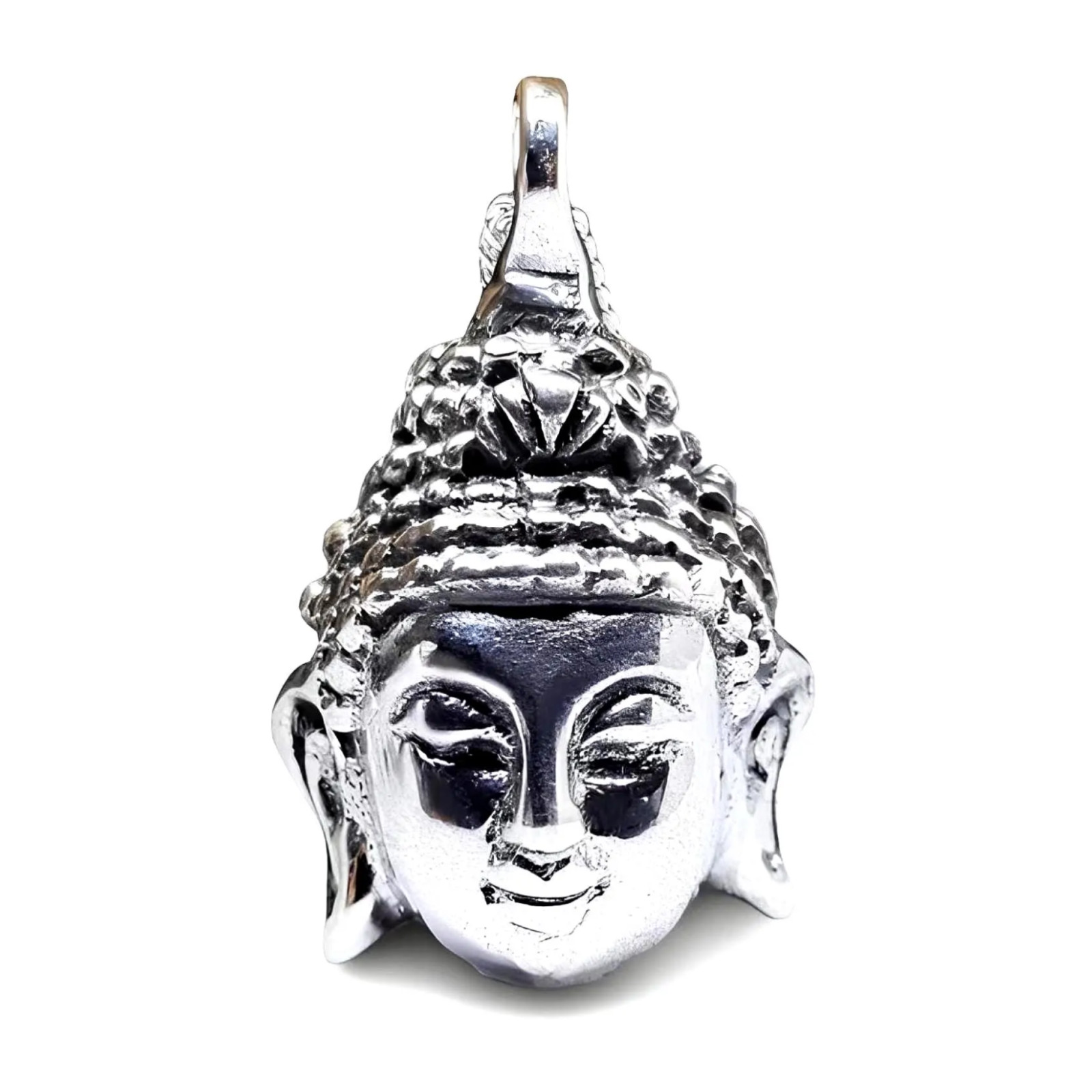 Buddha Pendant 925 Sterling Silver 18"" Curb Necklace Spiritual Jewellery & Boxed