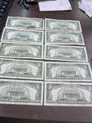 Lot of 10 US $5 Red Seal Notes Series 1963 Circulated Small Size — photo 2