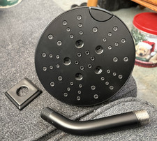 Rare Delta Black Matte Round Shower Multi-Function Head kit X00113581BL
