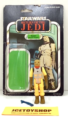1983 VINTAGE KENNER STAR WARS RETURN OF THE JEDI BOSSK AND CARDBACK COMPLETE