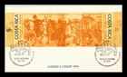 Dr Jim Stamps Costa Rica FDC America UPAEP 1994 20c Álbum de Figueroa 3v Sheet