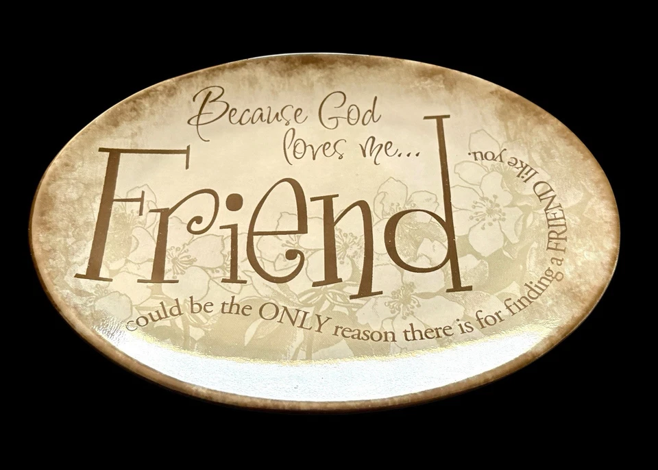 NOS Carson Circle of Faith Friend 6.5” Mini Placa Ovalada Excelente Foto 2 de 4