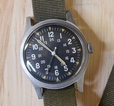 Vintage HAMILTON GG-W-113 1969 Vietnam War Military Issued Watch Running