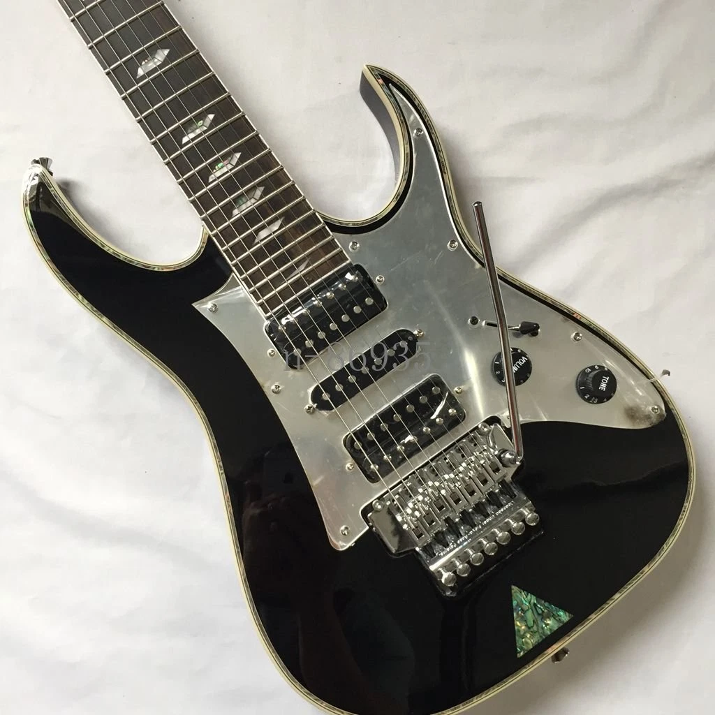 Black Jem 7V 7 String Electric Guitar Mirror Pickguard HSH Pickups