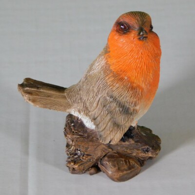 Gartenfigur Rotkehlchen 7cm Vogel Garten Haus Deko lebensecht Figur