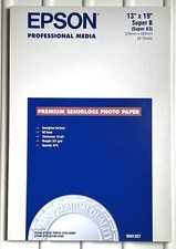 Epson 13x19 Premium Semi Gloss Photo Printing Paper 20 Sheets