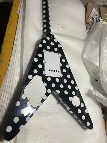 Best-selling Electric Guitar Solid Wood White Dot Glossy Finish Chrome Hardware - 第 10/10 張圖片