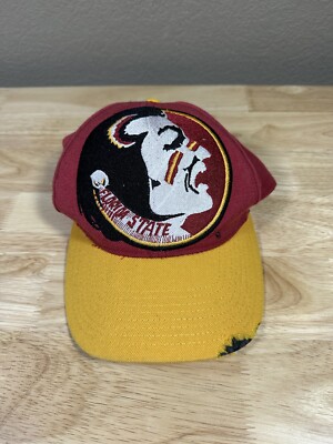 VINTAGE  Florida State University Seminoles Logo Apex One Wool Fitted Hat READ