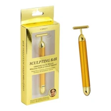 WEWELL GOLD SCULPTING BAR VIBRATING FACIAL ROLLER - BNIB