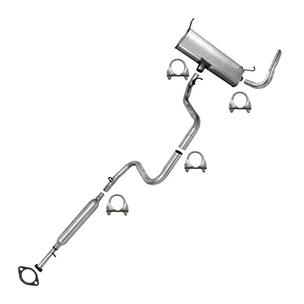Complete Exhaust System Kit Stainless Steel Exhaust Muffler Compatible For 2005-2007 Ford Ford Focus Muffler