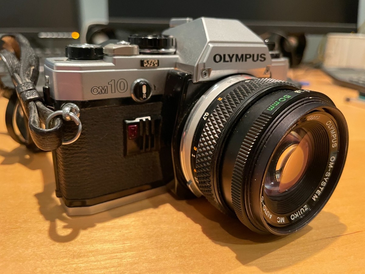 Olympus OM10 SLR Film Camera With OM-System Zuiko Auto-S 50mm 1