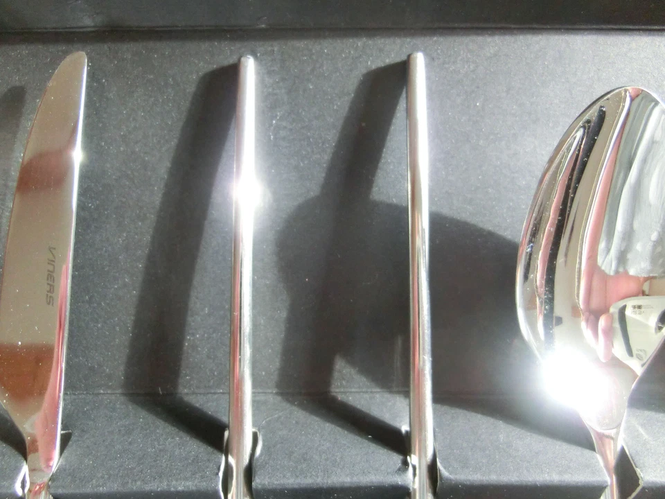 Oriental Besteck Viners Edelstahl, Gabel, Löffel, Ess-Stäbchen, Messer 4 Person - Bild 3 von 4