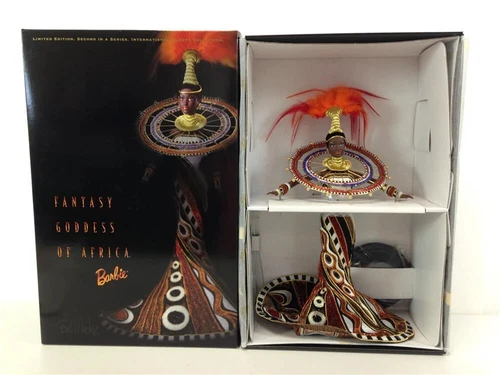 Poupée Barbie FANTASY GODDESS OF AFRICA Mackie International Beauty très bon état - Photo 1/2