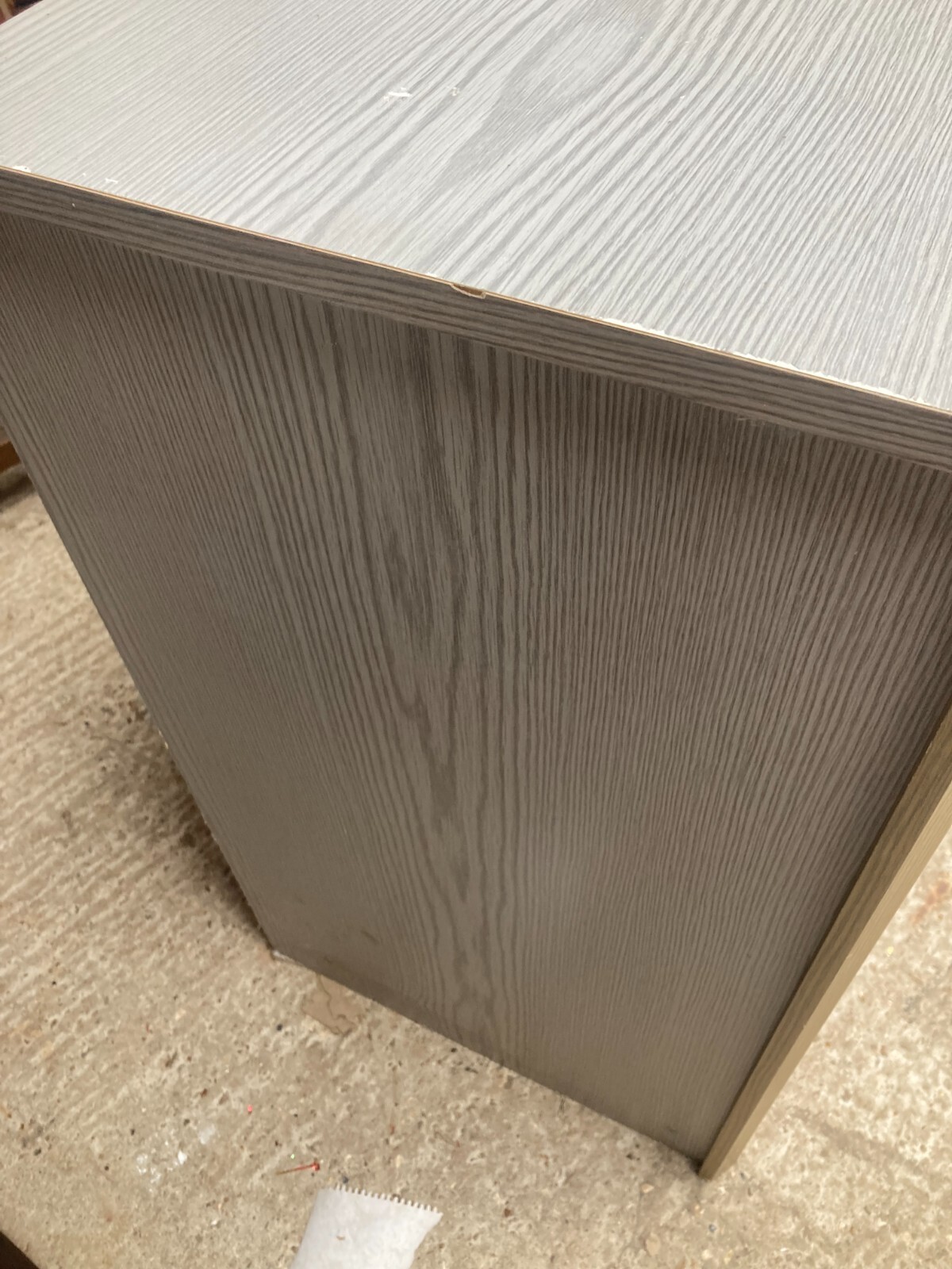 Grey Wood Effect Chest 4 Drawers Bedside Unit eBay