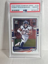 2020 Donruss Optic Rookie Broncos Albert Okwuegbunam RC PSA 10