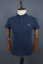 Lacoste Slim Fit Blue Short Sleeve Polo Shirt Size S