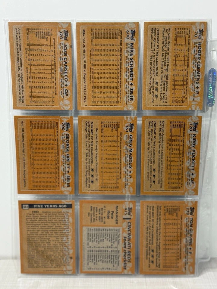 Figurinhas e cartas colecionáveis de beisebol de 1988 da Topps - Imagem 4 de 4