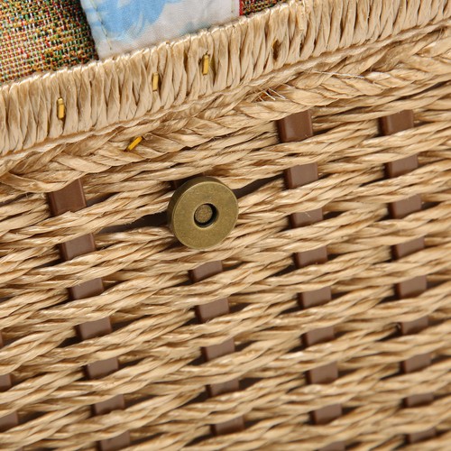 Sewing Basket Extra Large Capacity Sewing Kit Storage Box Dual Layer Vintage - Picture 12 of 12