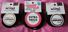 Scunci No Damage Extra Thick Hair No Damage Hair Elastics, Black, 30 Ct Total