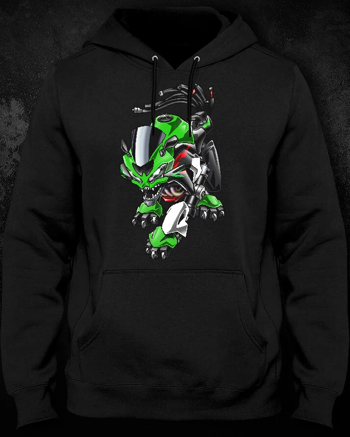 Hoodie Kawasaki NInja 636 2019 on motorcycle Sweatshirt Jacket | eBay